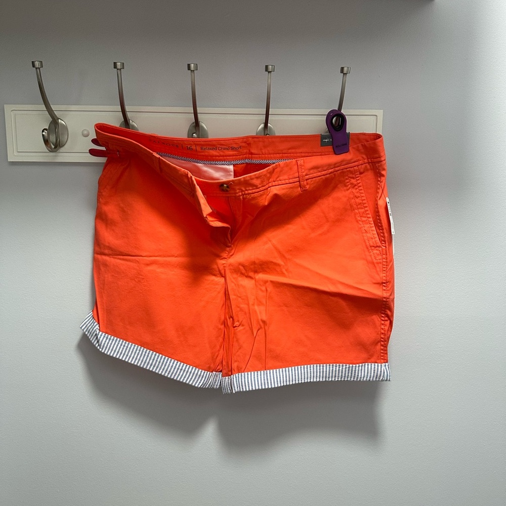 Talbots Orange Bermuda Shorts Lightweight Casual